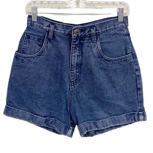 Vintage Rio Womens Size 11 High Waist Cuffed Denim Shorts